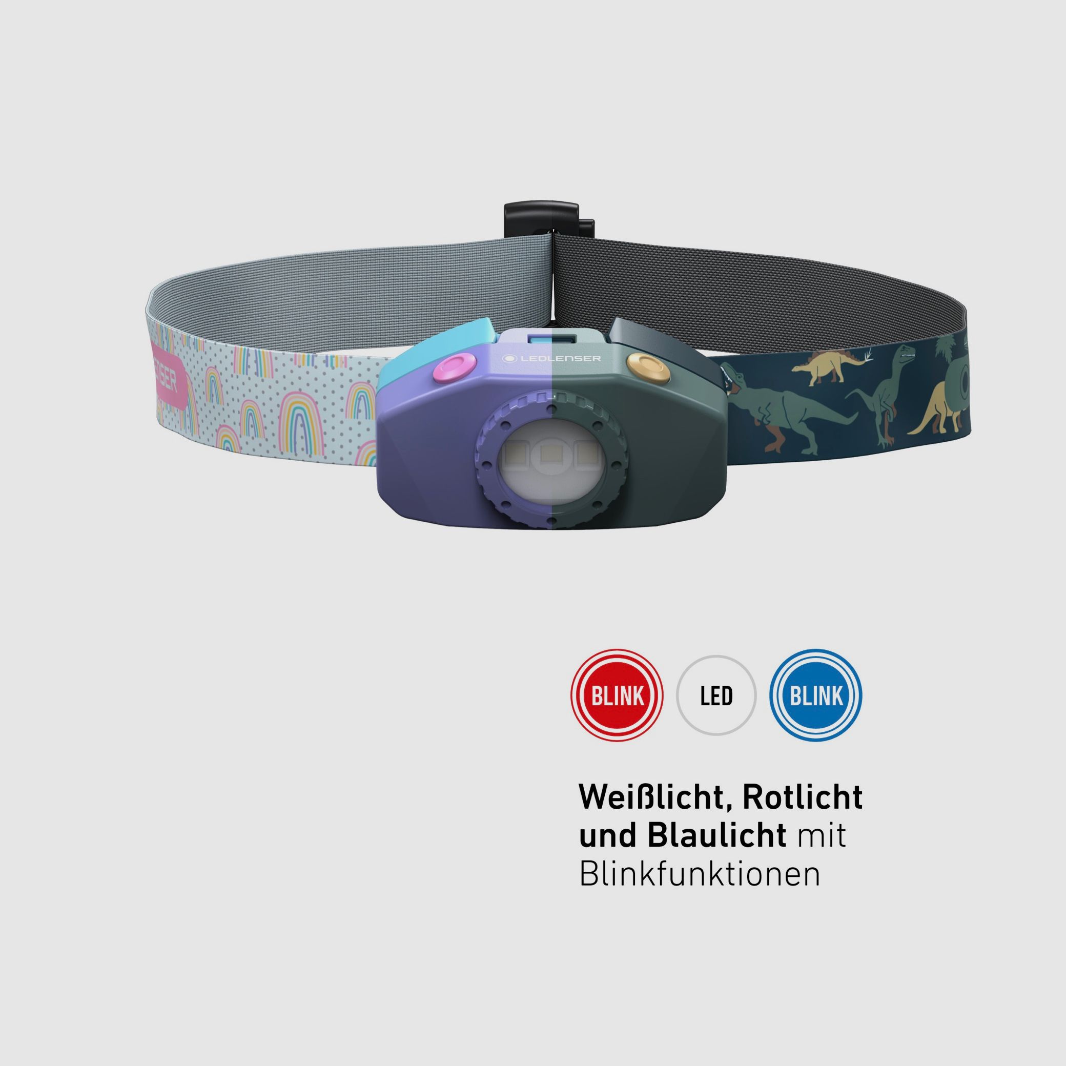 Ledlenser 502538 Kinder Stirnlampe KIDLED2 lila 40 Lumen