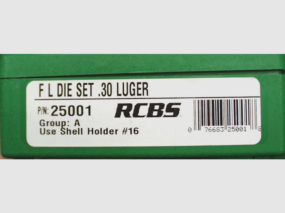 RCBS die set .30 Luger (7.65 Para), 2-piece