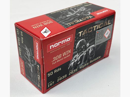 Norma Tactical Büchsenpatrone .308 Win VM 147grs