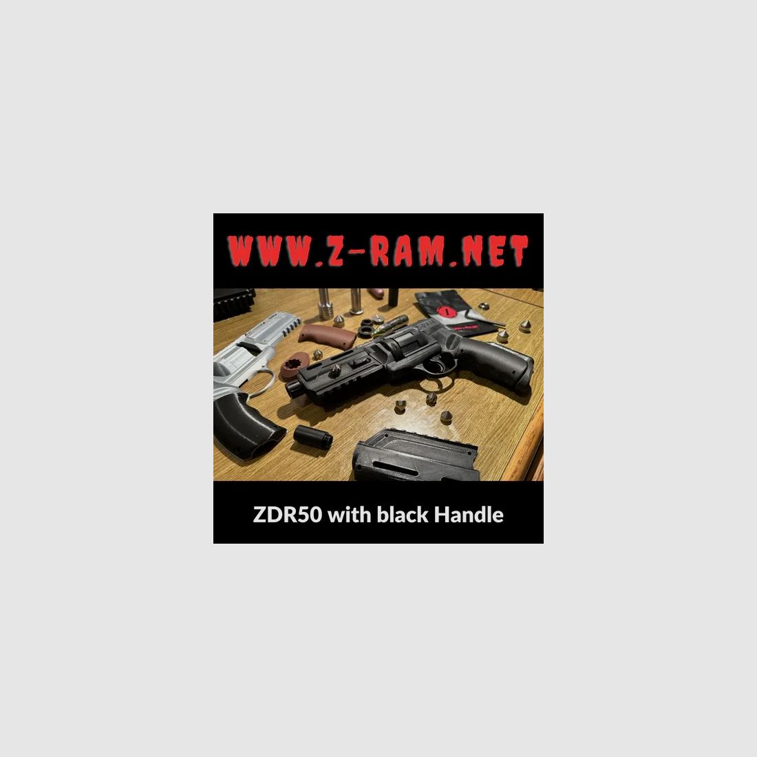 Z-RAM ZDR50 SILVER CASE FOR UMAREX T4E HDR50 INNARDS (HIDE Z-EXTENSION!)