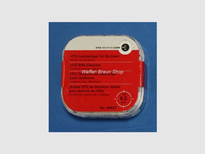 VFG running cleaner for rifles, No. 66823, cal. 6.5mm, 50 pieces