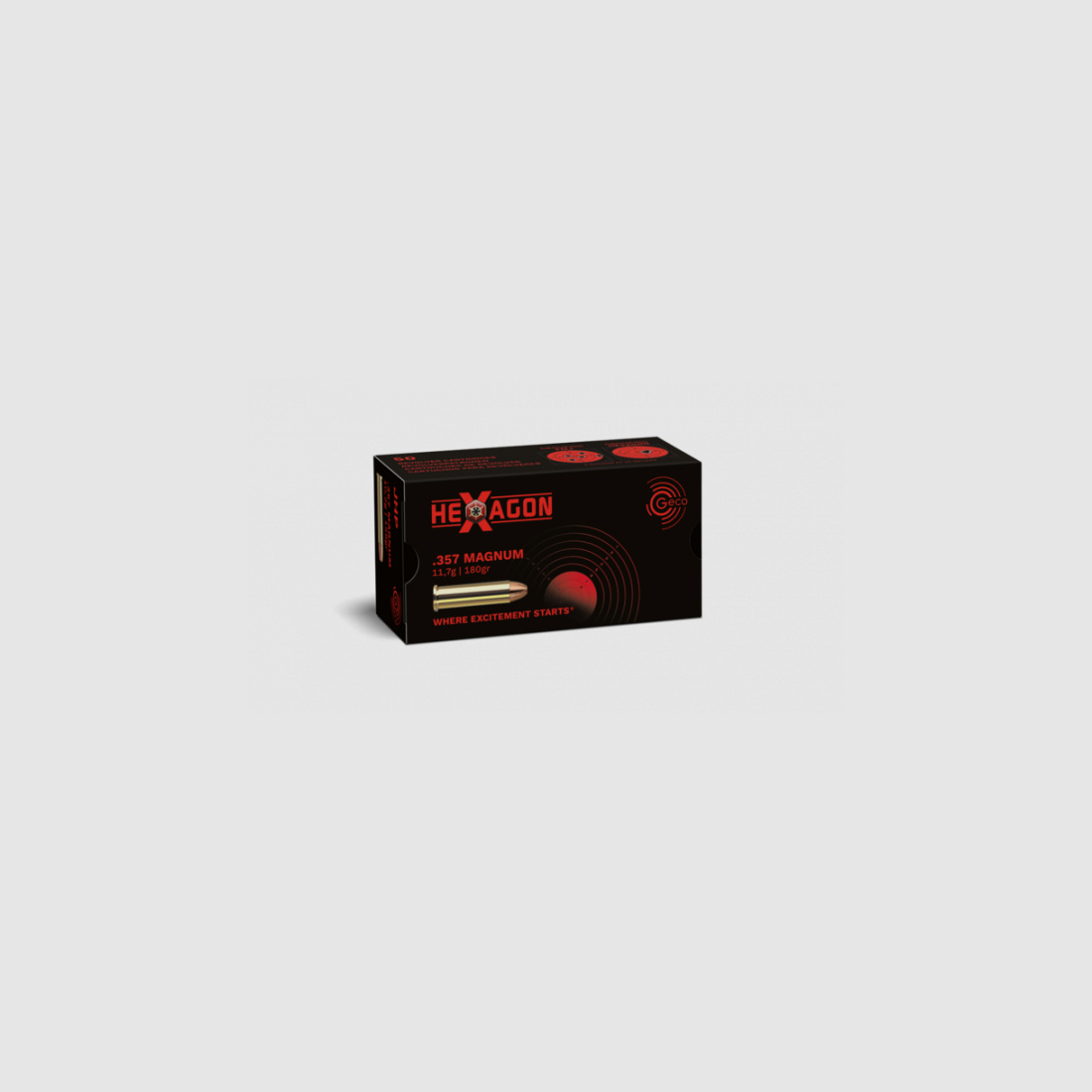 GECO HEXAGON .357MAG - 11,7G./180GRS. - 50 SCHUSS