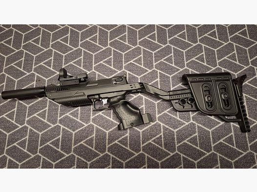 Zoraki HP01 Rechtshänder mit Reddot, Schalldämpfer und Anschlagschaft