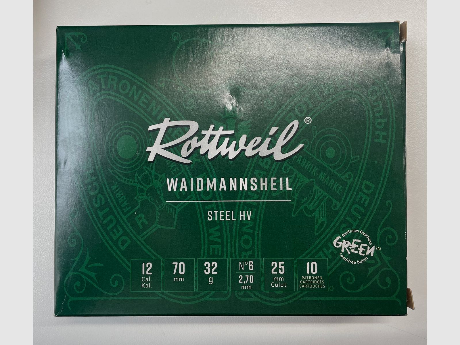 Rottweil 2431744 Waidmannsheil Steel HV 12/70 32g 2,70 mm 10St