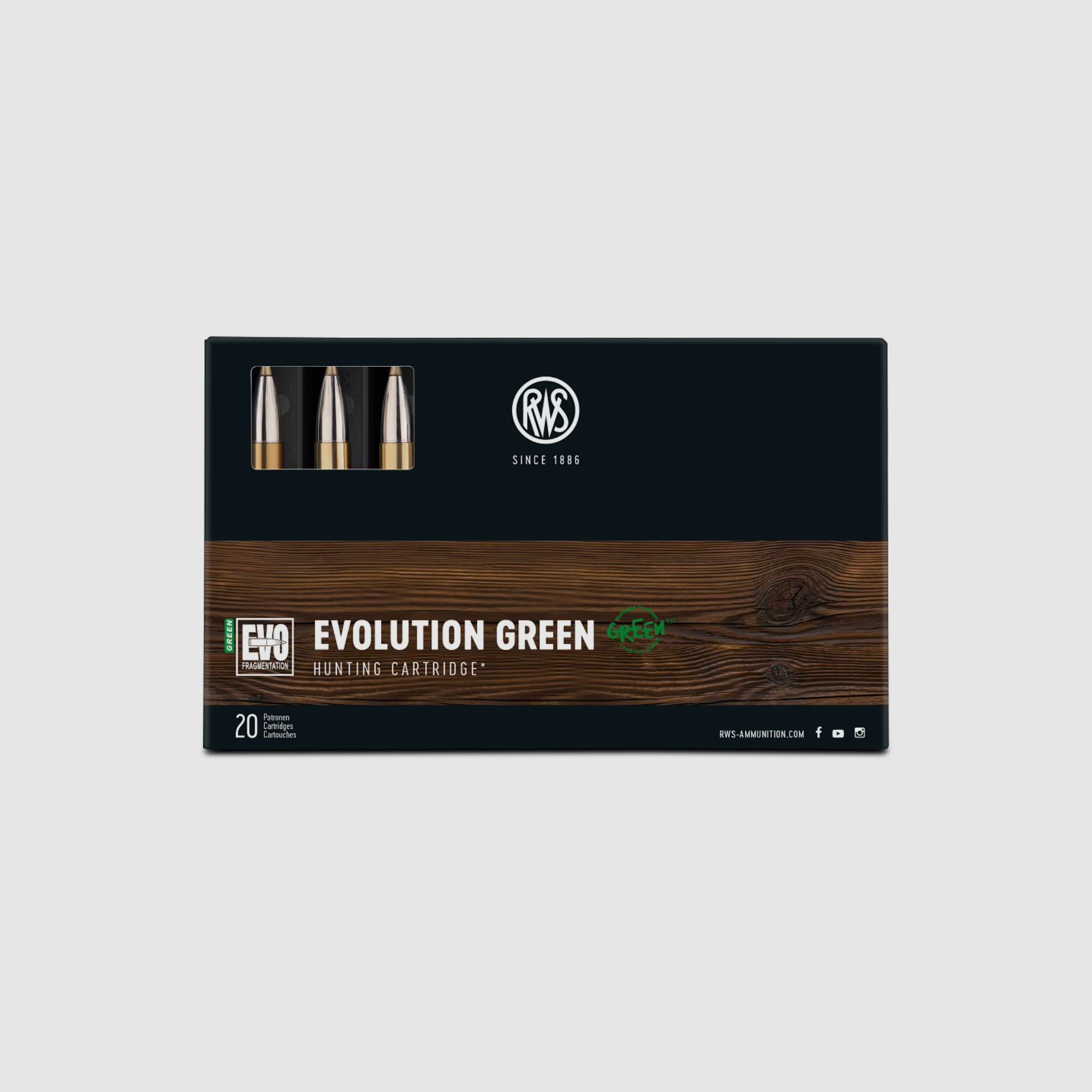 RWS .30-06 Sprgf. EVO Evolution Green 9,0g 139gr bleifrei