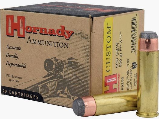 BOX MIT 20 PATRONEN HORNADY 500 S&W 500 GR FP XTP