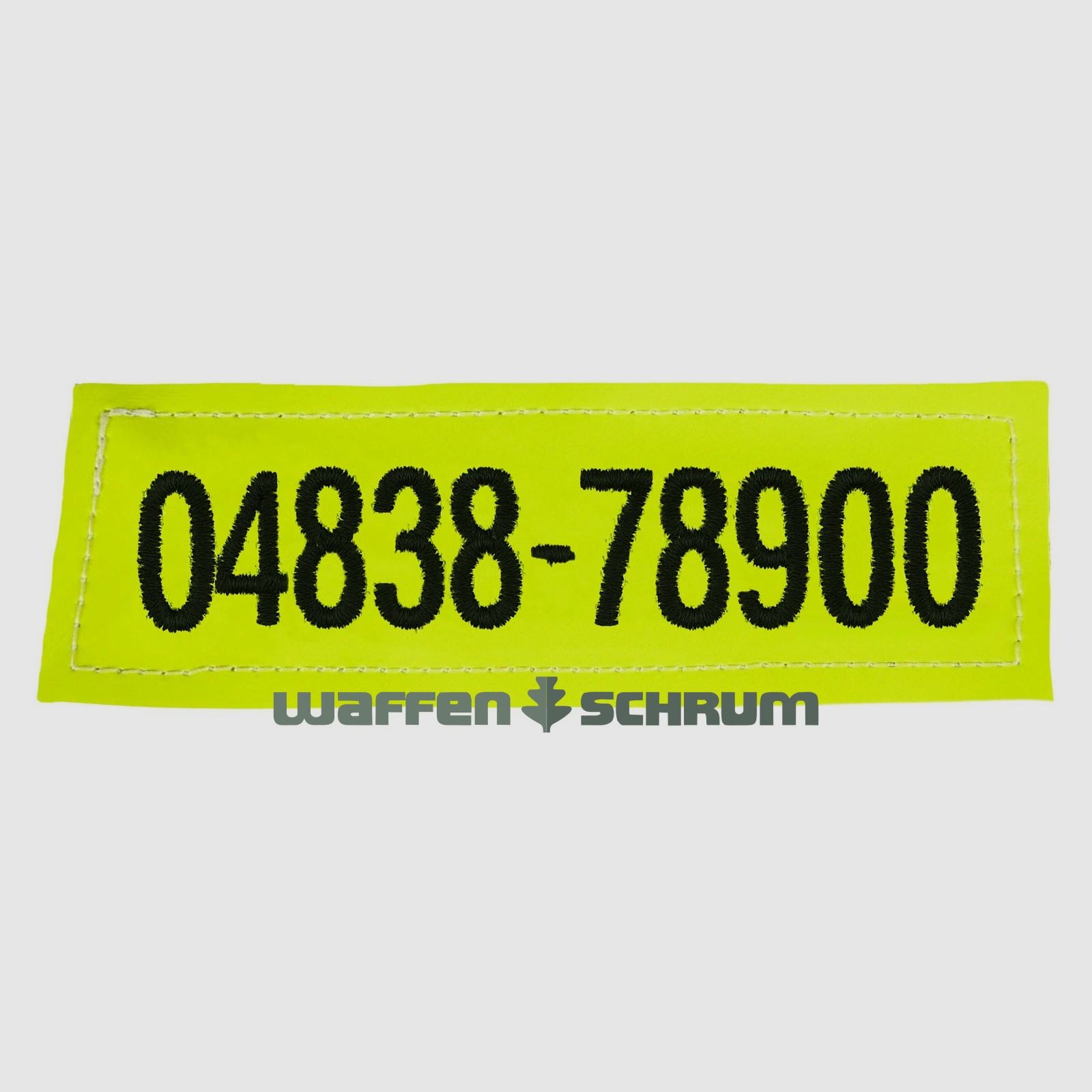 Bandes réfléchissantes Outdog avec numéro de téléphone individuel à fixer au gilet standard avec Velcro