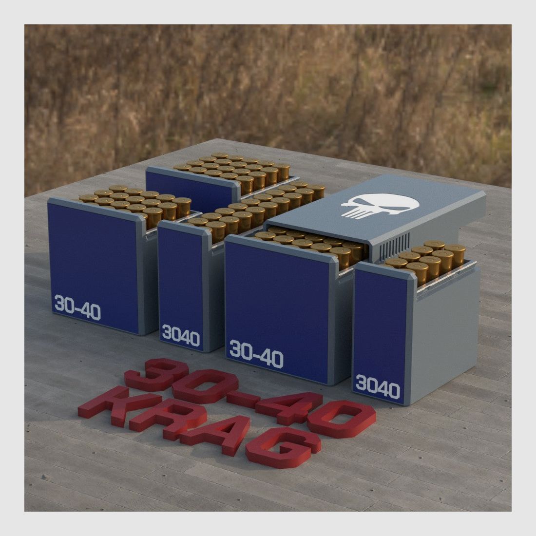 Filamelt Munitionsbox / Ammo Box .30-40 Krag – Patronenbox für 50 Schuss, Made in Germany