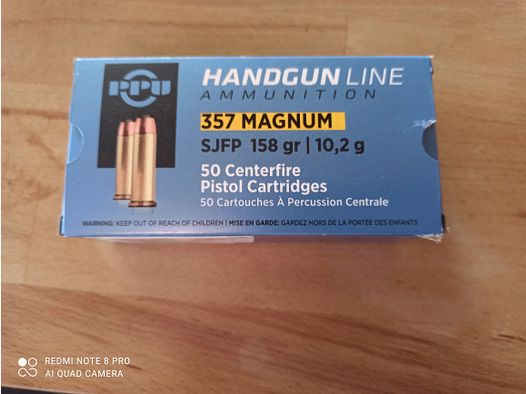 .357 Magnum munitions 950 coups ogive plate plate