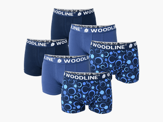 Woodline Boxershorts Blau 6er-Pack