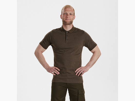 Gunnar Polo Shirt - Brown Leaf Melange - Taglia: S