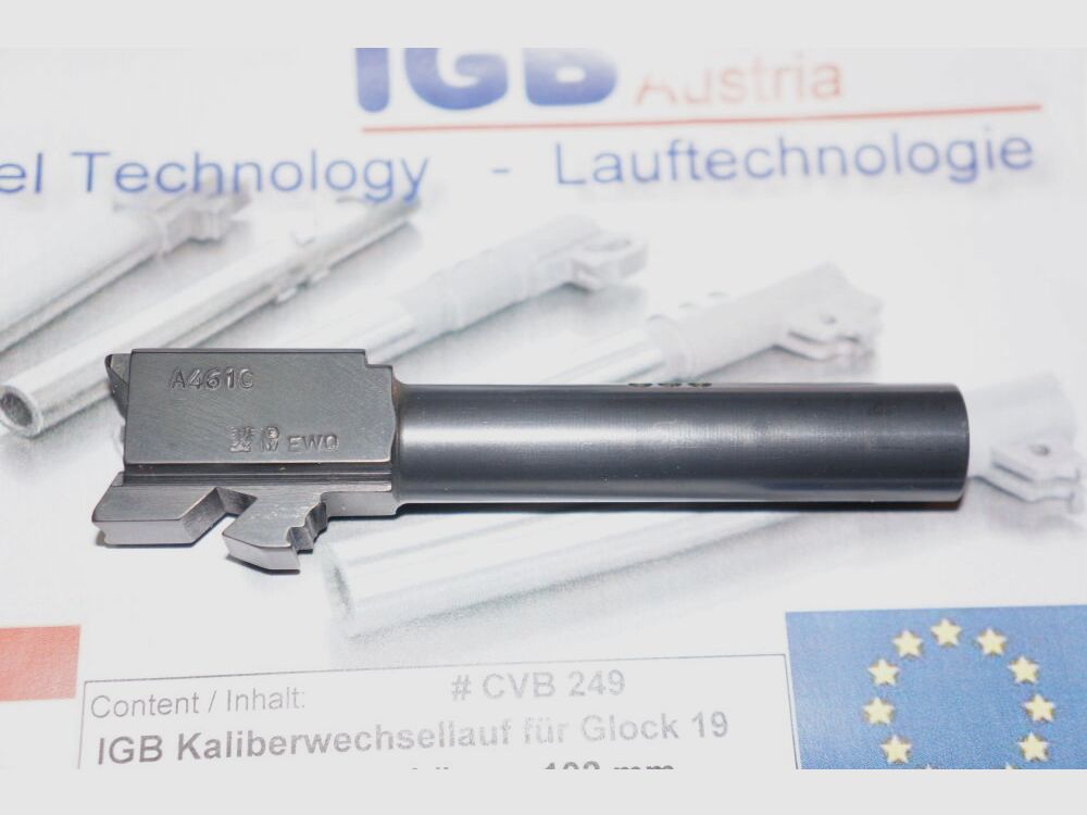 IGB Glock conversion barrel IGB for pistol Glock 19C in caliber 9x21 including accessories