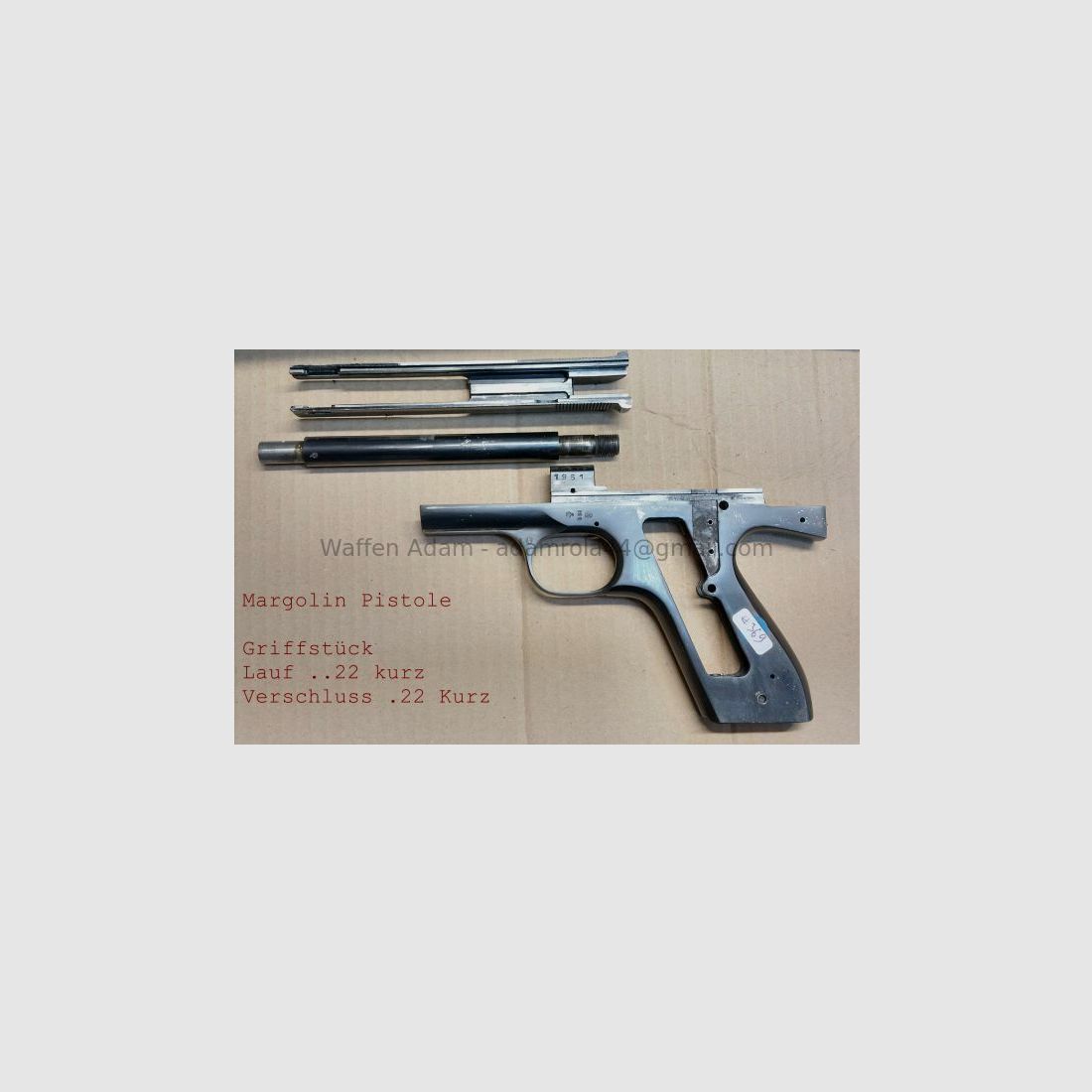 Pistola deportiva Baikal Margolin MZM, calibre 22lfB Sport