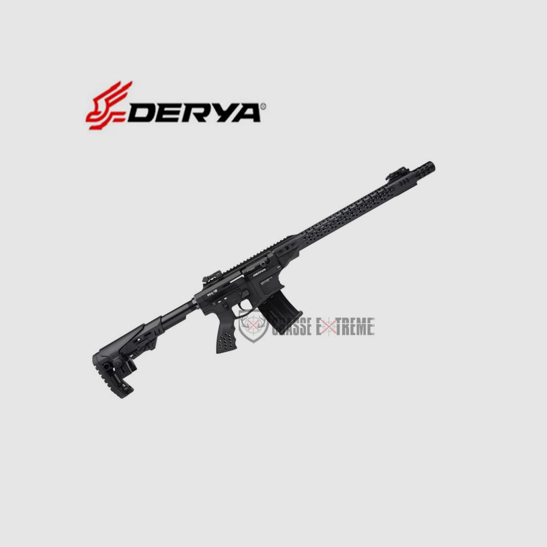 Fusil DERYA MK12 Ultra Noir 50cm Cal 12/76, image 3 sur 3