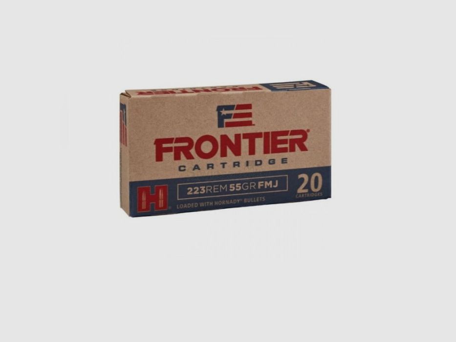 Munición Hornady cal. .223 Rem FMJ-BT Frontier 55 gr/3,56 g (20 uds.) FR100, imagen 1 de 2