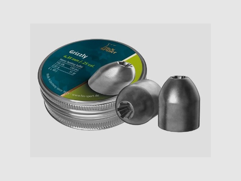 2 x H&N - Luftgewehrmunition H&N Grizzly - 60 Diabolo Kal. 9 mm / .35 - Versandkostenfrei