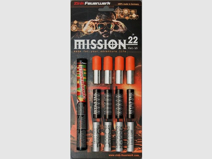 Pyrotechnics and signal effects of zinc 10-piece - 46-piece packs