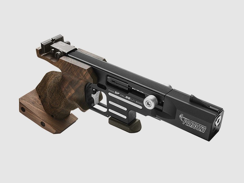 Pistole PARDINI SP HIGHT TECH schwarz für Rechtshänder Größe M Kaliber 22LR, Bild 1 von 4