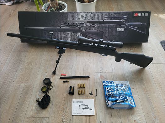 UMAREX Super X-9 Bolt Action Snipergewehr Springer 6mm BB schwarz  Metall Zielfernrohr 4x40 