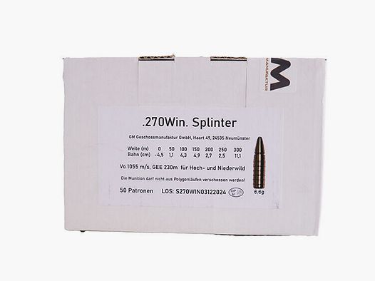 Geschoss-Manufaktur 270 Win Splinter 6,6g