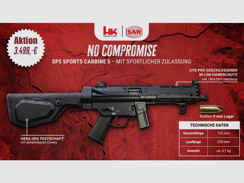 Heckler & Koch SP5 Sports Carbine, sporting approval BKA determination notice