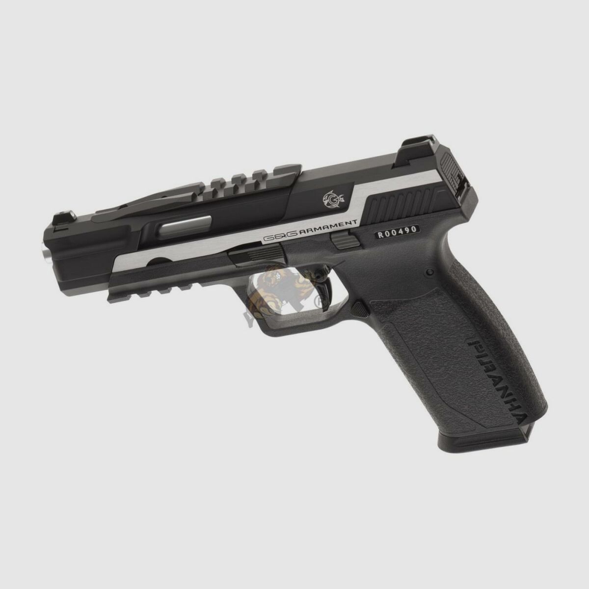 G&G Piranha TR GBB Airsoft Pistol in black/silver -F-