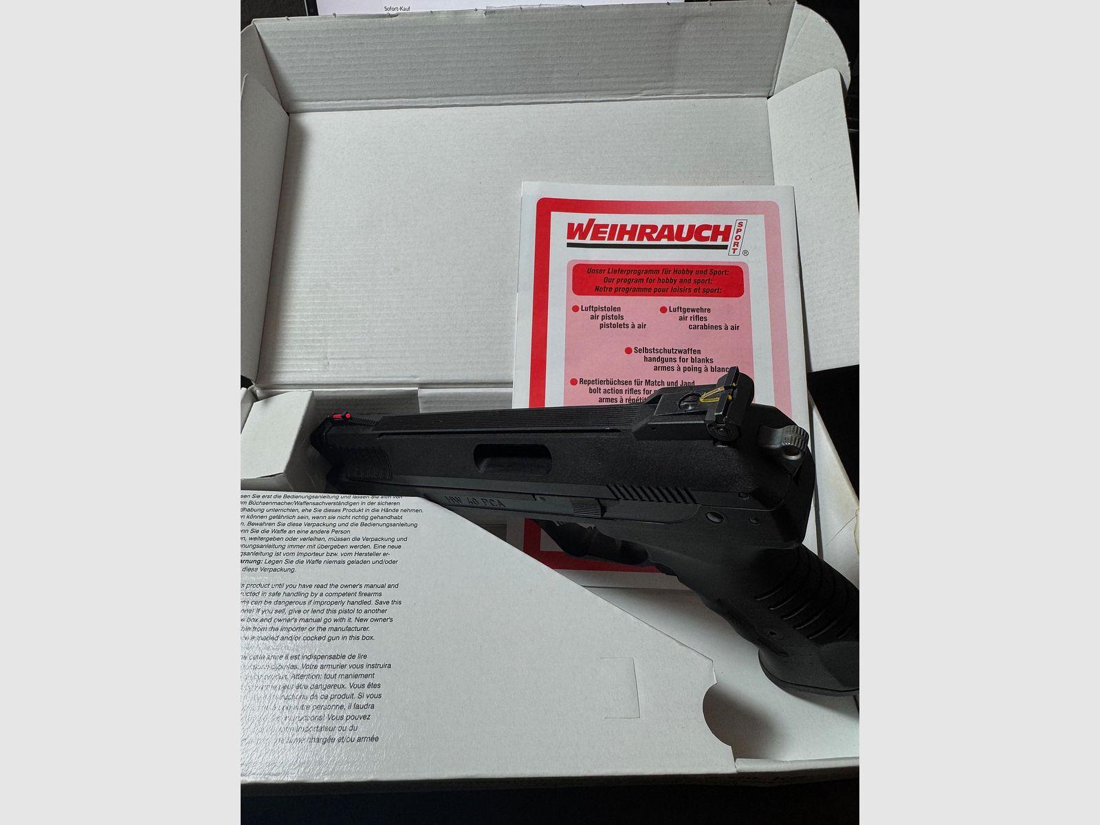 Weihrauch HW40 PCA 4,5 mm z OVP i opisem