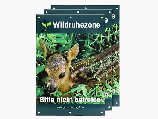 Cartello di avviso "Zona di riposo della fauna selvatica - Si prega di non disturbare" – confezione da 3