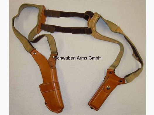 AKAH Polizeiholster, Schulterhalfter der Firma AKAH für Pistole SIG SAUER P6 und P225, verschiedene Stellungs- Holster