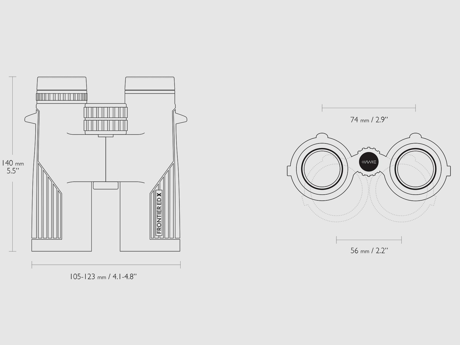 Hawke 38412 FERNGLAS FRONTIER ED X 10X42 GRÜN
