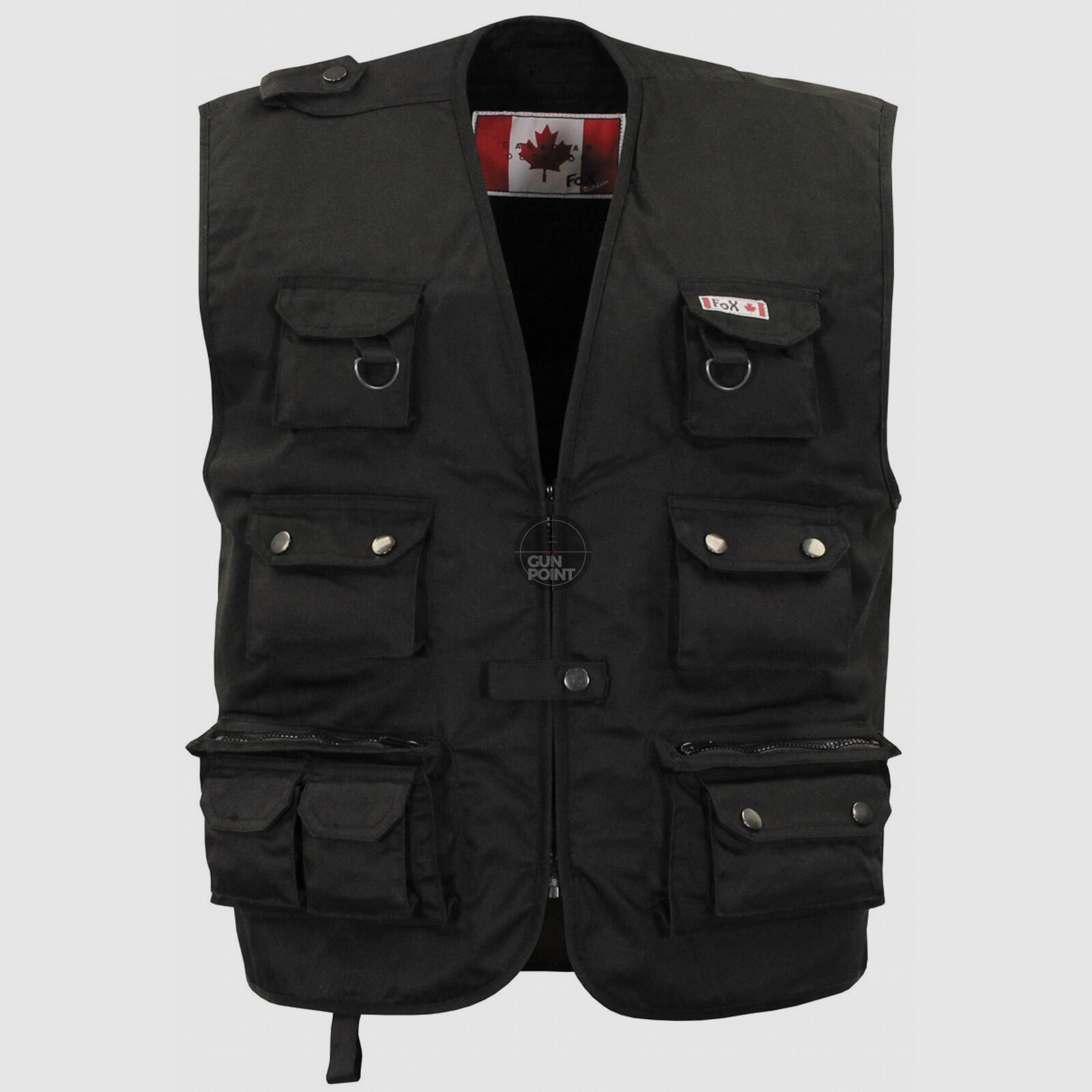 Outdoor Weste, schwarz, schwere Ausfhrung - Gre: M
