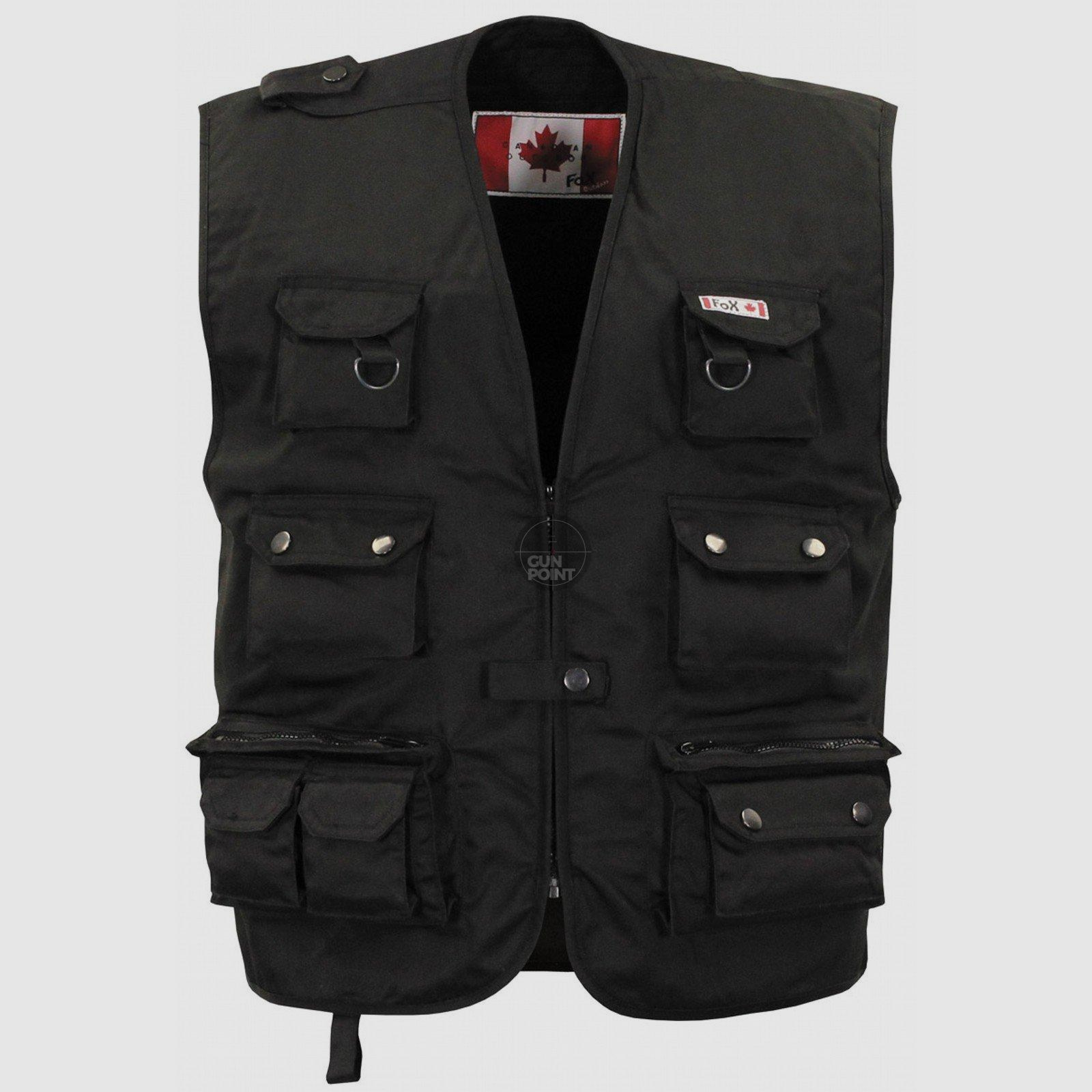 Outdoor Weste, schwarz, schwere Ausfhrung - Gre: M