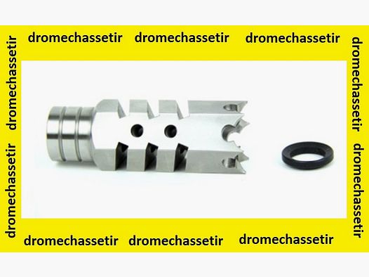 Flammenblende mit 3 Doppelöffnungen, Glasbrecher, Edelstahl