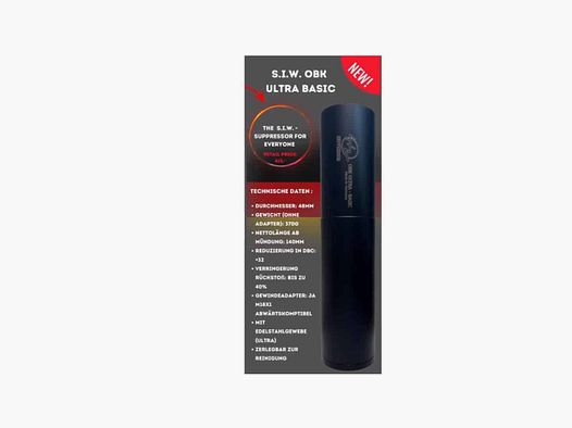 S.I.W. Silenzio nel bosco OBK Ultra BASIC silenziatore