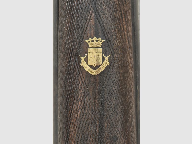 Luxury shotgun Guyot Paris, 1870, Whitworth double barrel, "MIEUX MOURIR QUE ME TERNIR"