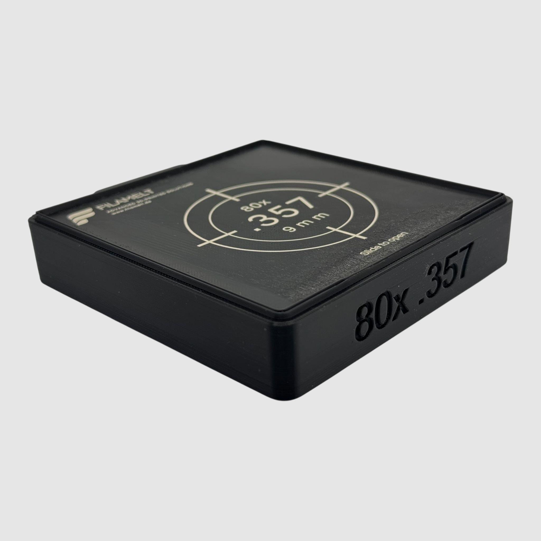 Diabolo-Box für 80x .357 / 9 mm – Praktisch, stapelbar, wiederverwendbar. Matchbox