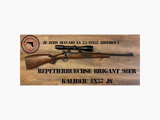 Repetier-Büchse Brigant 98er im Kaliber 8x57JS mit ZF ZEISS DIAVARI-ZA 2,5-10x52