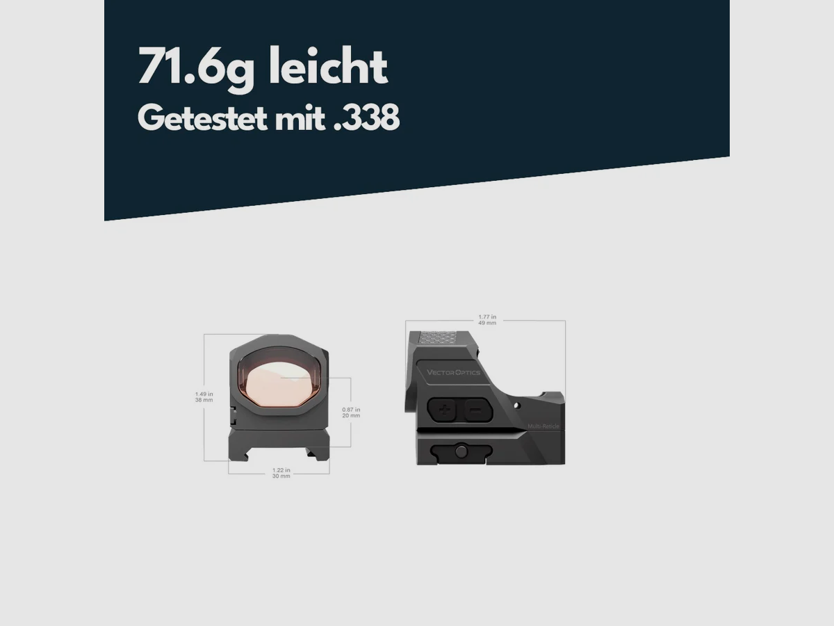 Vector Optics SCRD-SM64 Frenzy-X FLEX 1x19x26 MRS GenII Solar Multi-Reticle, imagen 4 de 5