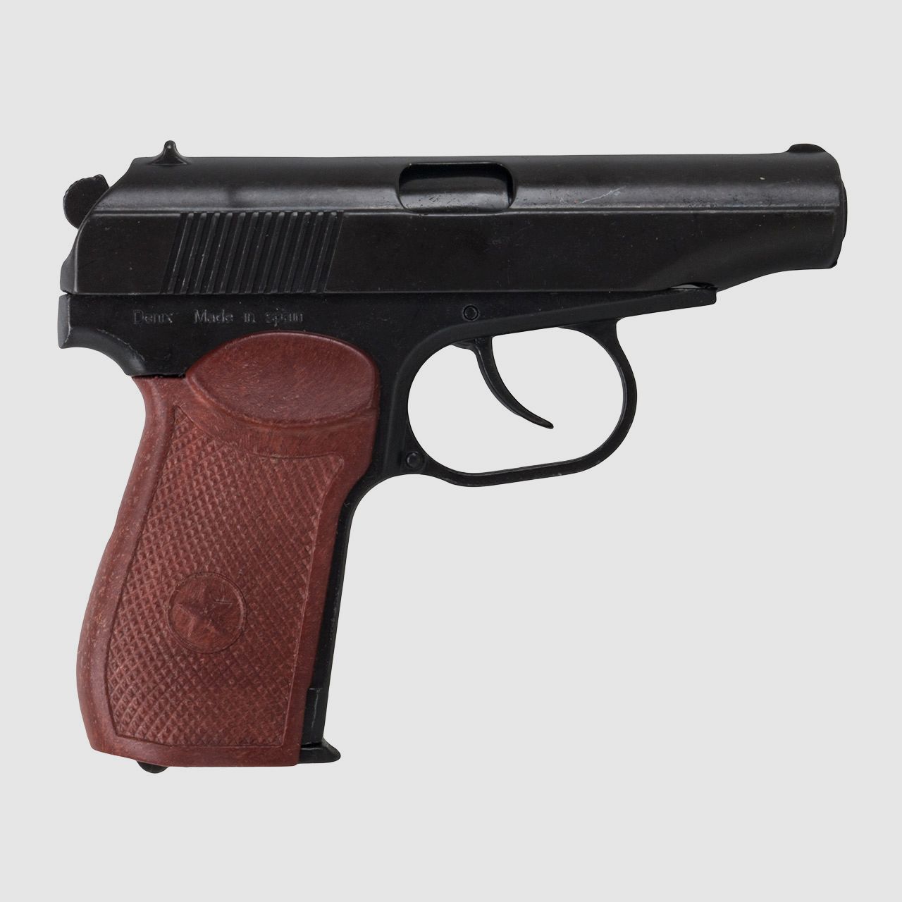 Denix Deko Pistole Russische Makarov PM 1955 Rote Armee LĂ¤nge 16 cm schwarz