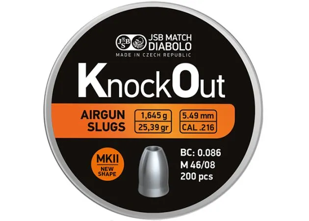 Slug JSB Knock Out 5,5 mm HP 25,39 grain (.216)