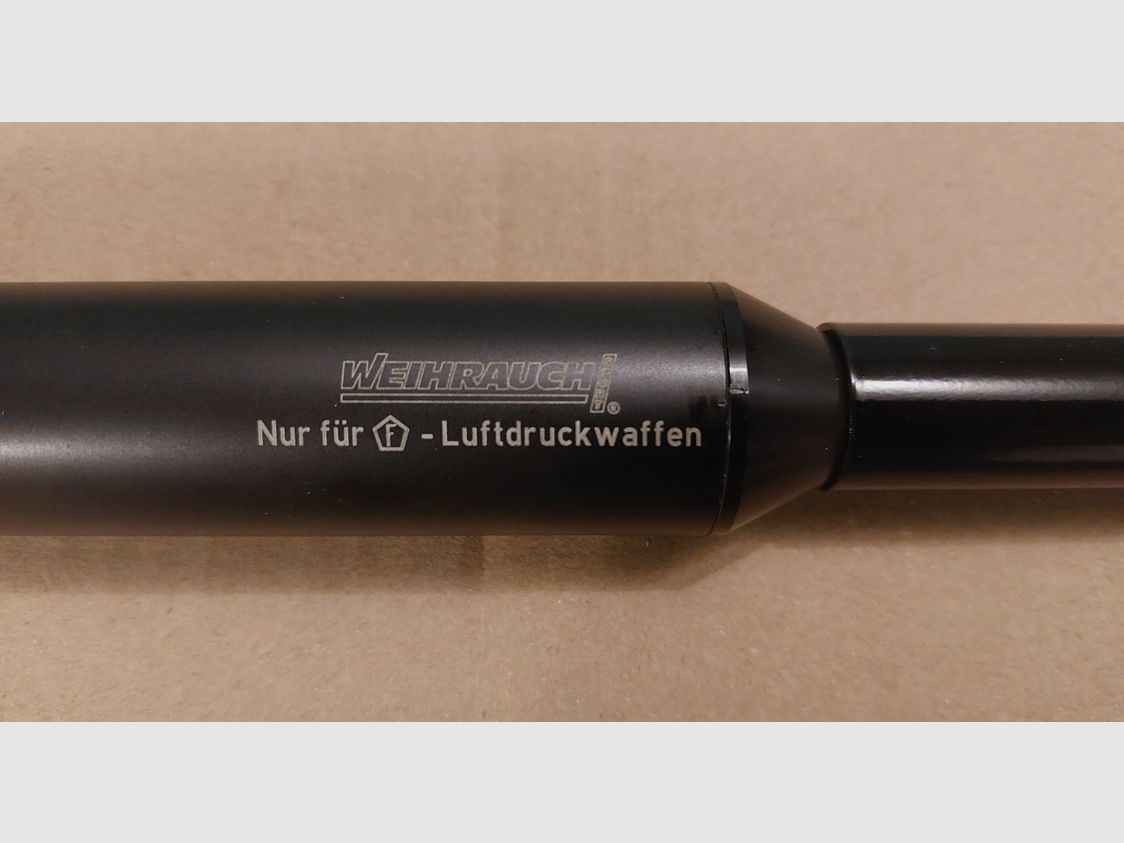 Weihrauch HW 35 K Lauf 5,5 mm ohne F mit lackierten Laufmantel, aufgeschraubten Weihrauch Schalldämpfer