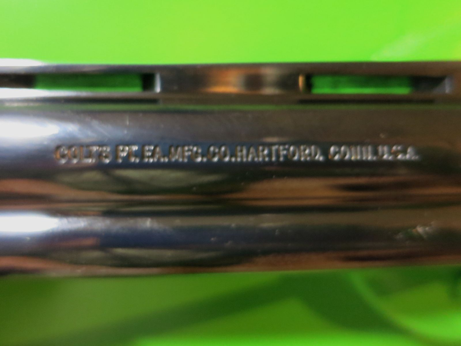 1985 COLT PYTHON, Royal Blue, .357 Magnum, 6" barrel, rubber sport grip #19-