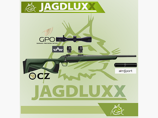CZ 600+ rifle repetidor Ergo con GPO Spectra 6x + silenciador