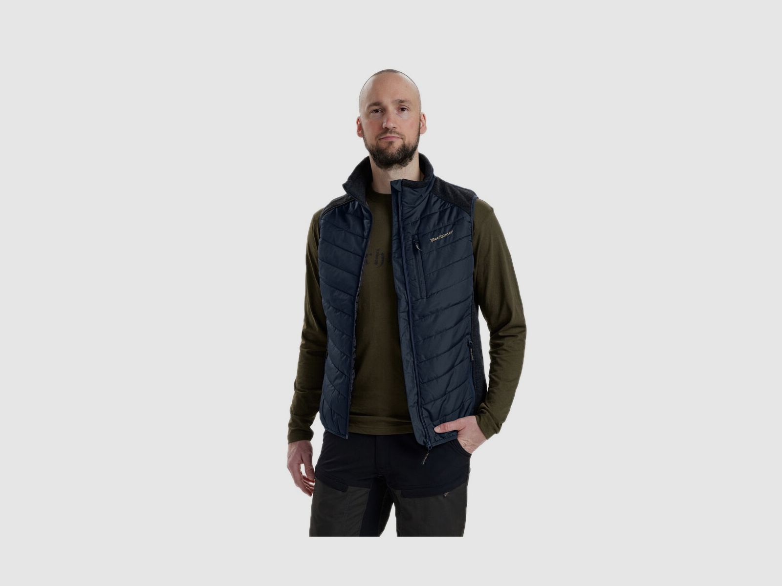 DEERHUNTER Gilet Moor Imbottito Blu Scuro