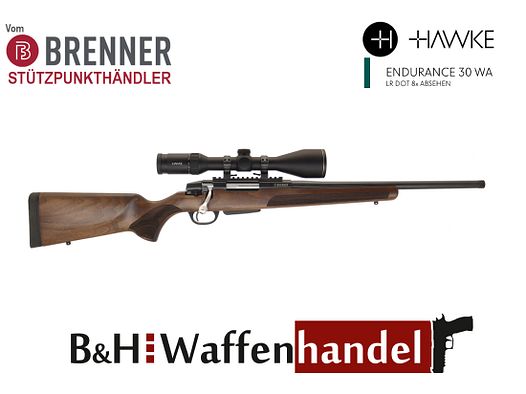 Auf Lager: Brenner BR 20 Holzschaft Repetierer mit Hawke Endurance 2.5-10x50  (Best.Nr.: BR20WP5)