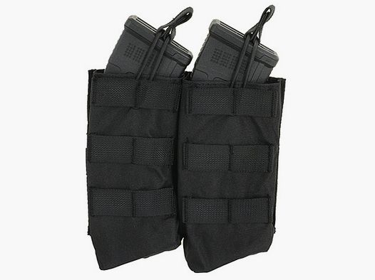 Open Top Double 7.62x39 AK Mag Pouch - Black [8FIELDS]