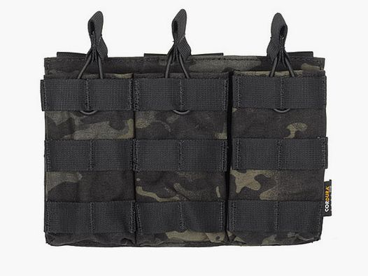 Open Top Triple 5.56 Mag Pouch - Multicam Black [8FIELDS PREMIUM]