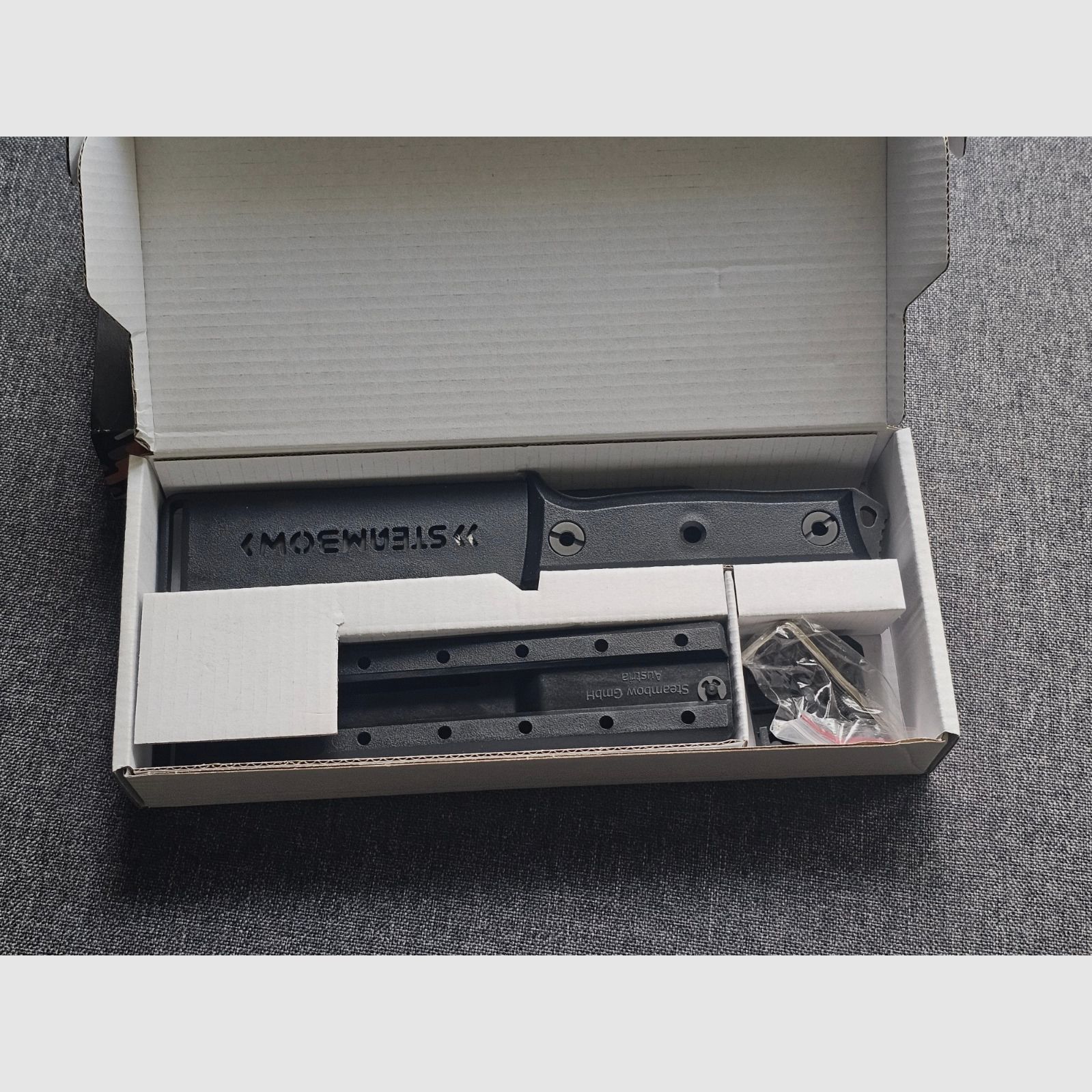 Steambow AR Series Messer K1 inkl. Zubehör NEU + Griffschalen-Set
