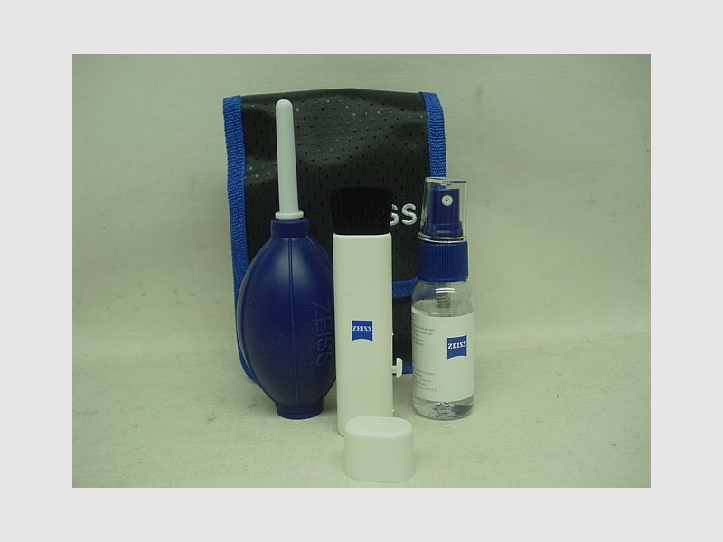 Kit di pulizia per lenti Zeiss = Pennello - /Pompa a soffietto/Soluzione di pulizia