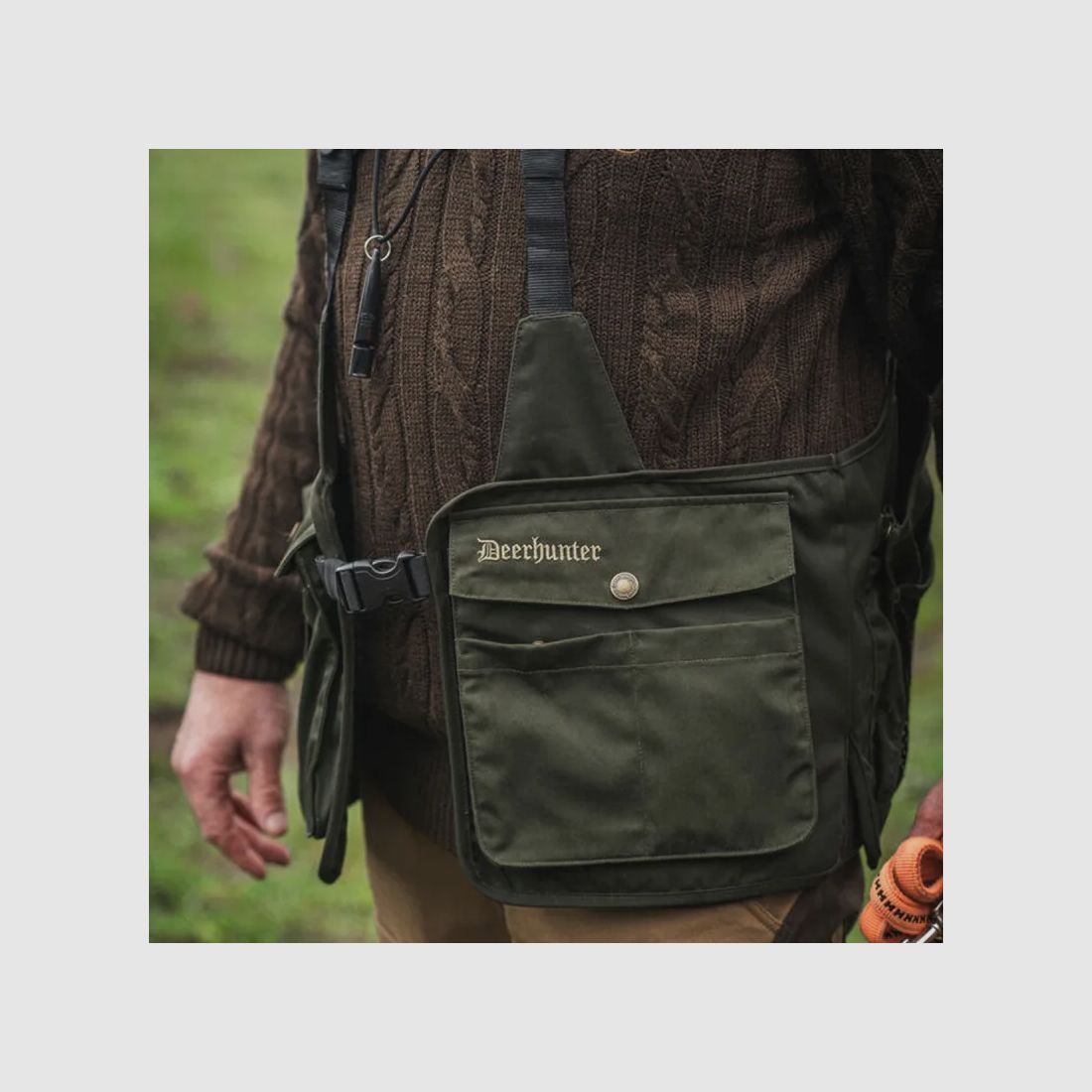 Gilet de chasse Atlas vert 2 poches - Confort et fonctionnalité, image 4 sur 10